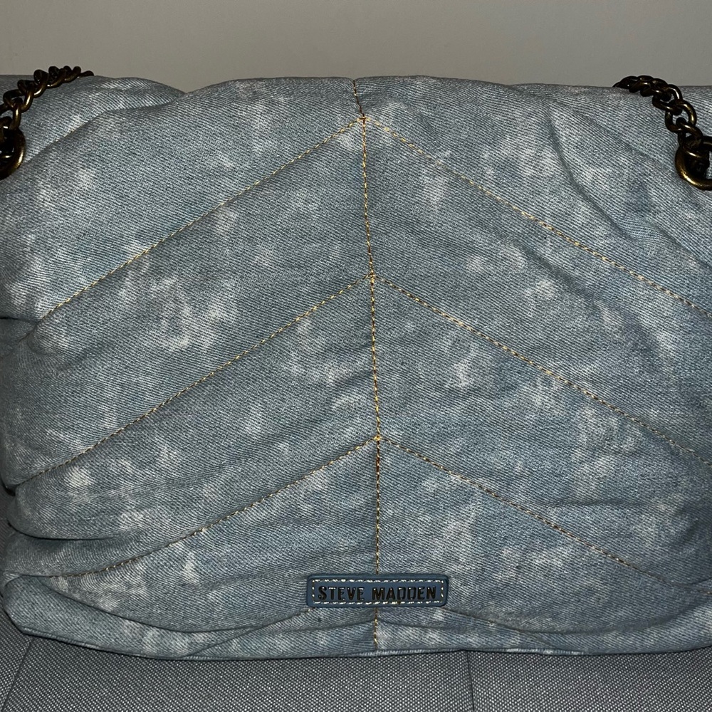 Steve Madden Denim Shoulder Bag - Picture 4 of 8